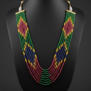 Multicoloured Onyx Beaded Necklace