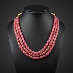 Strawberry Peach Onyx necklace