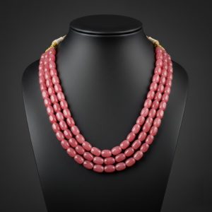 Strawberry Peach Onyx necklace