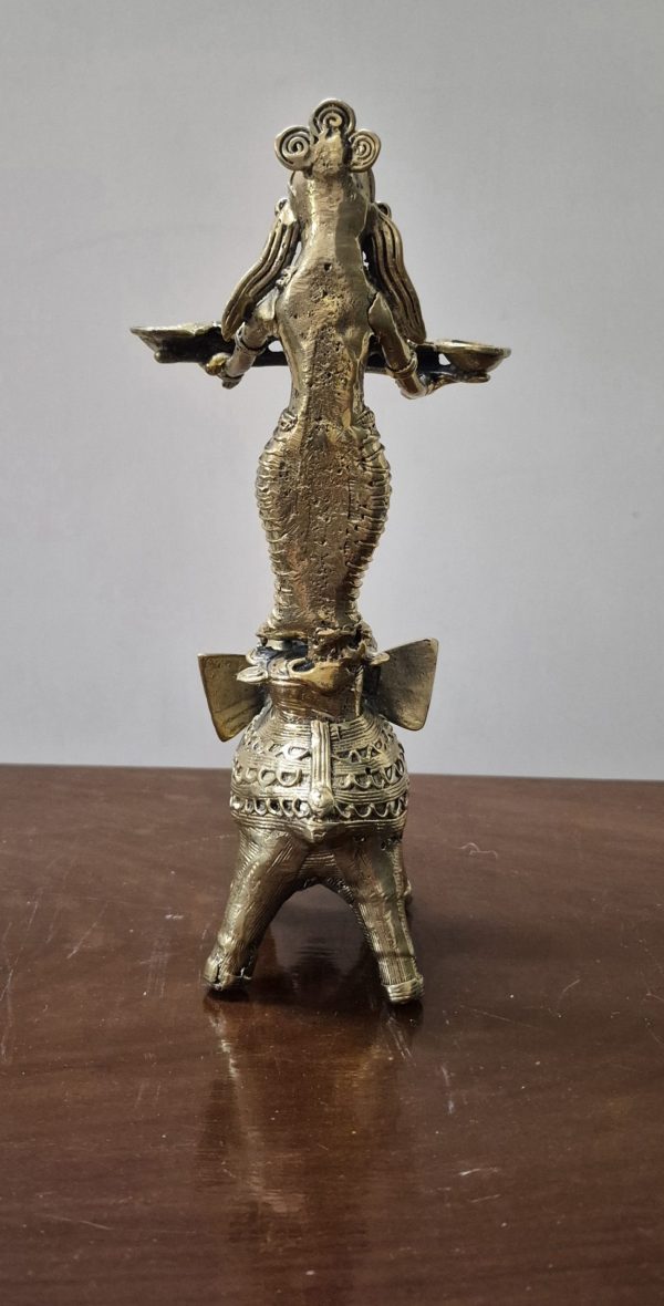 Dokra Panchapradip – Handcrafted Tribal Brass Lamp