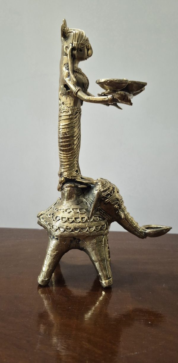 Dokra Panchapradip – Handcrafted Tribal Brass Lamp