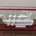 Traditional Sholapith Peacock Boat Handcrafted Decorative Showpiece