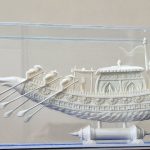 Royal Sholapith Peacock Boat Handcrafted Heritage Showpiece