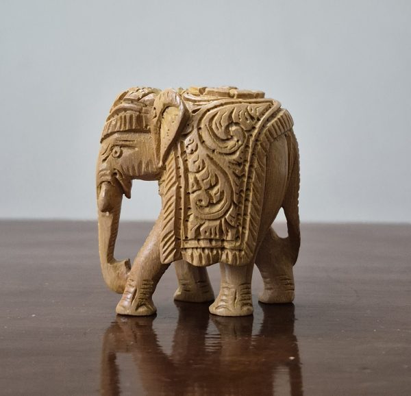 Hand-Carved Wooden Elephant Figurine – Heritage Collection