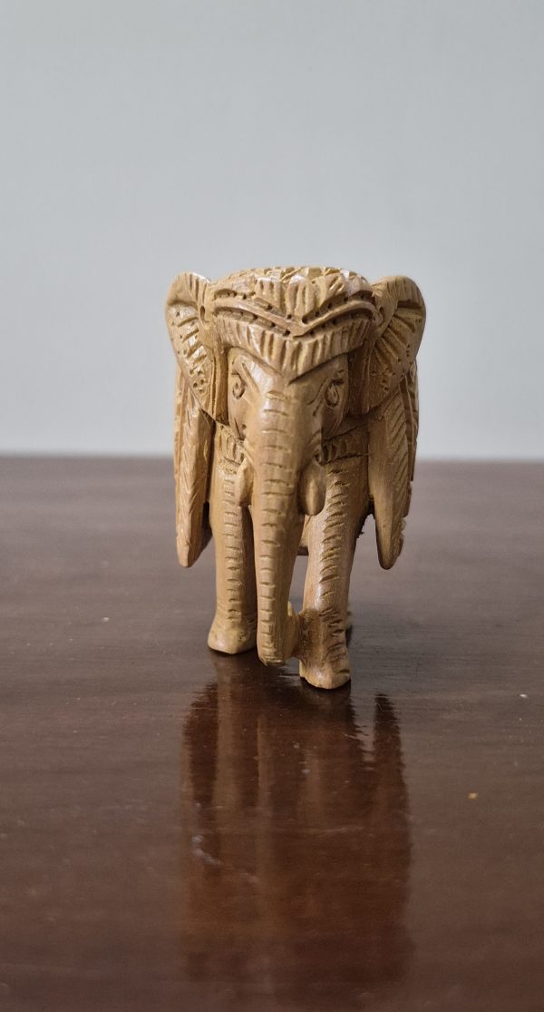Hand-Carved Wooden Elephant Figurine – Heritage Collection